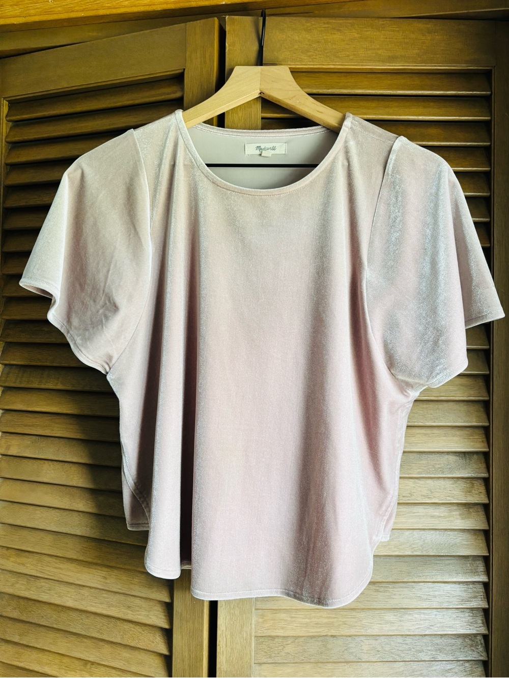 Madewell Velvet Butterfly Top